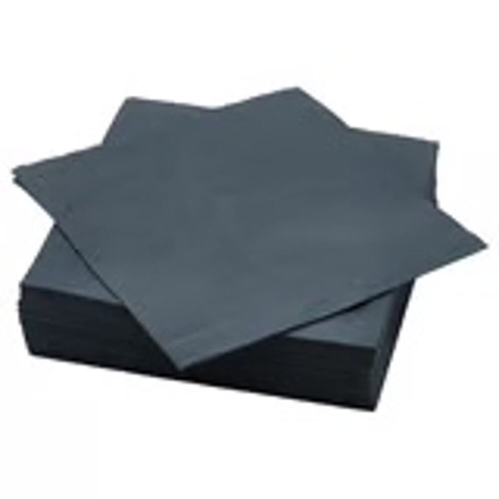 IKEA FANTASTISK Dark Gray Paper Napkins 50-Pack 15.75" Square Versatile Value